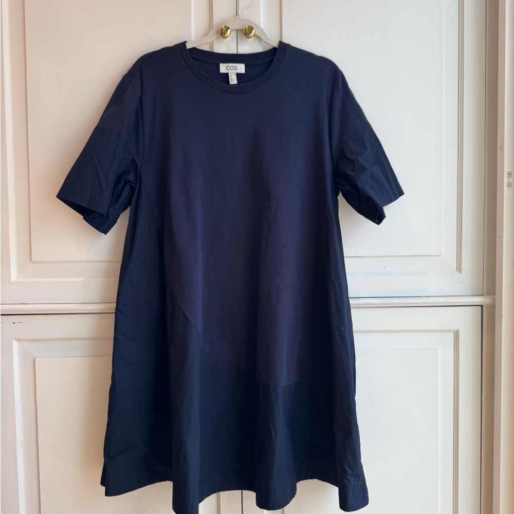 COS Navy oversized T-shirt dress